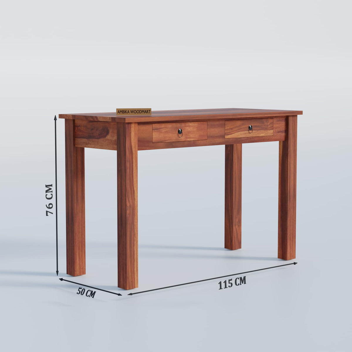 Ambica Woodmart Sheesham wood study table in honey finish, photo 2
