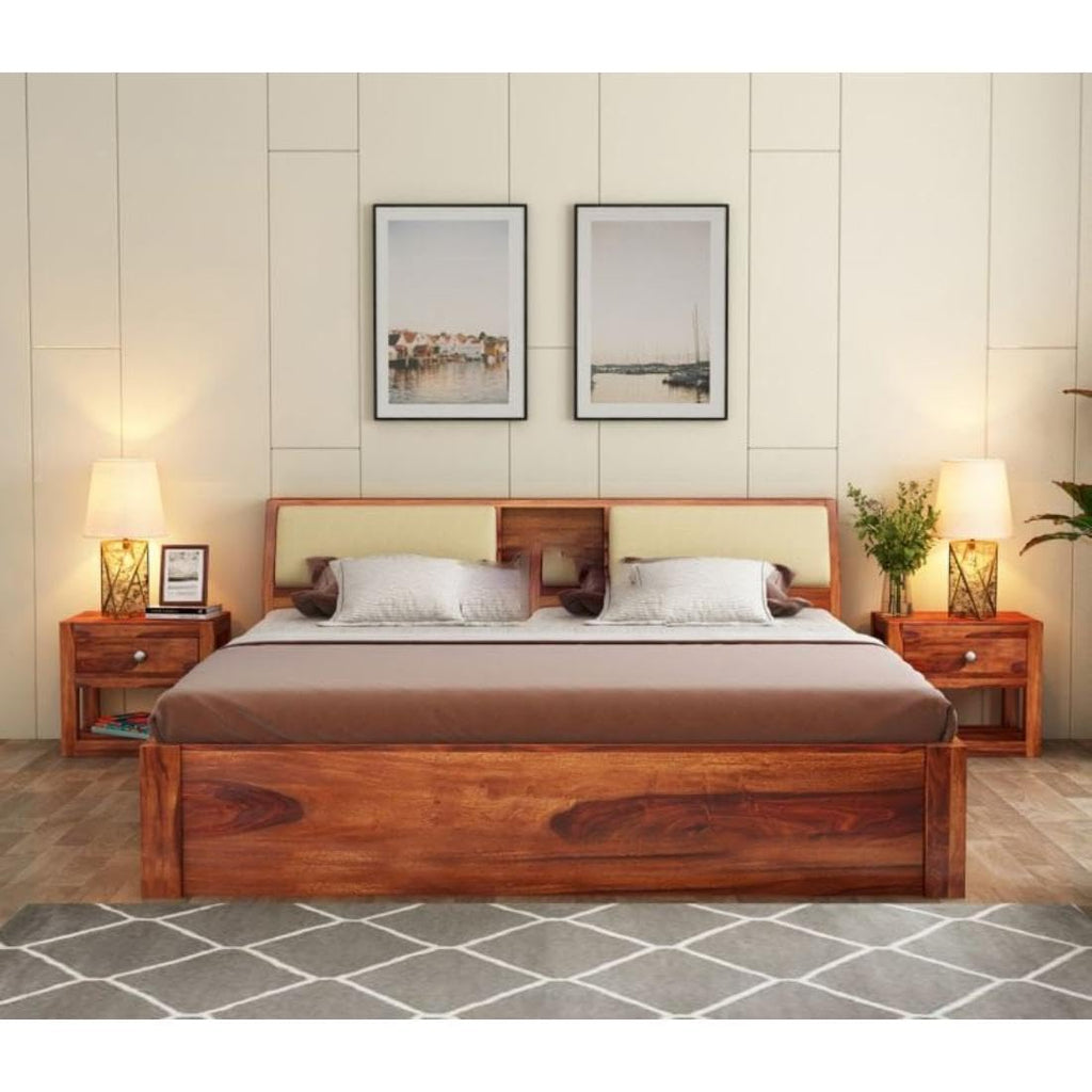 Natural | Ambica Woodmart Sheesham wood bed, natural, photo 4