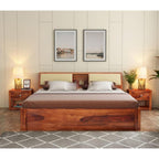 Natural | Ambica Woodmart Sheesham wood bed, natural, photo 4