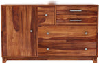 Ambica Woodmart Sheesham wood chest of drawers in brown finish, photo 4
