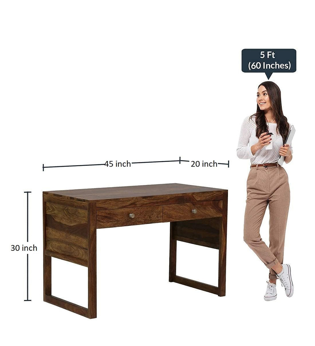 Ambica Woodmart Sheesham wood study table in honey finish, photo 4