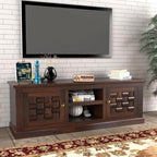 Mamon Wood Decor Woodcrony Davis Solid Sheesham Wood Tv Cabinet with 2