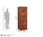 Mamon Wood Decor 1 Door Wardrobe with 1 drawer, 3 shelves & hanging - Honey