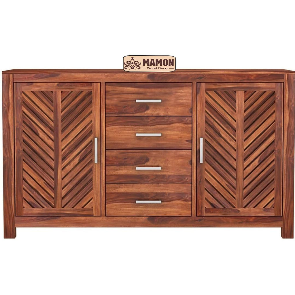 Mamon Wood Decor 4 Drawers and 2 Shelves Storage Wood Cabinet for Home