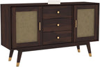Dark Brown | Ambica Woodmart Sheesham wood chest of drawers, dark brown, photo 2