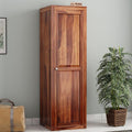 Mamon Wood Decor Sheesham Wood Single Door Wardrobe with 5 Shelf