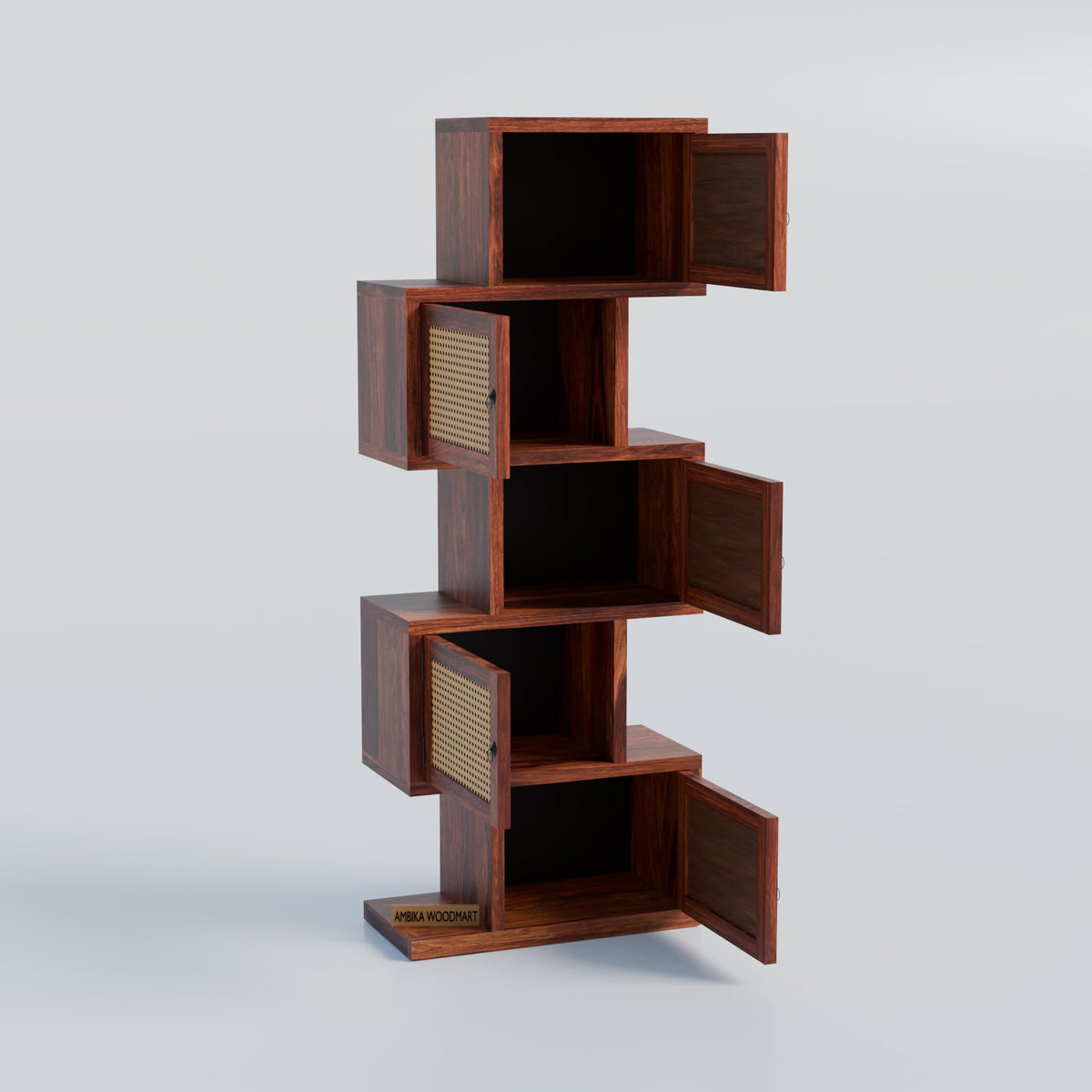 Honey | Ambica Woodmart Sheesham wood storage cabinet, honey, photo 4