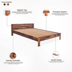 Honey | Ambica Woodmart Sheesham wood bed, honey, photo 14