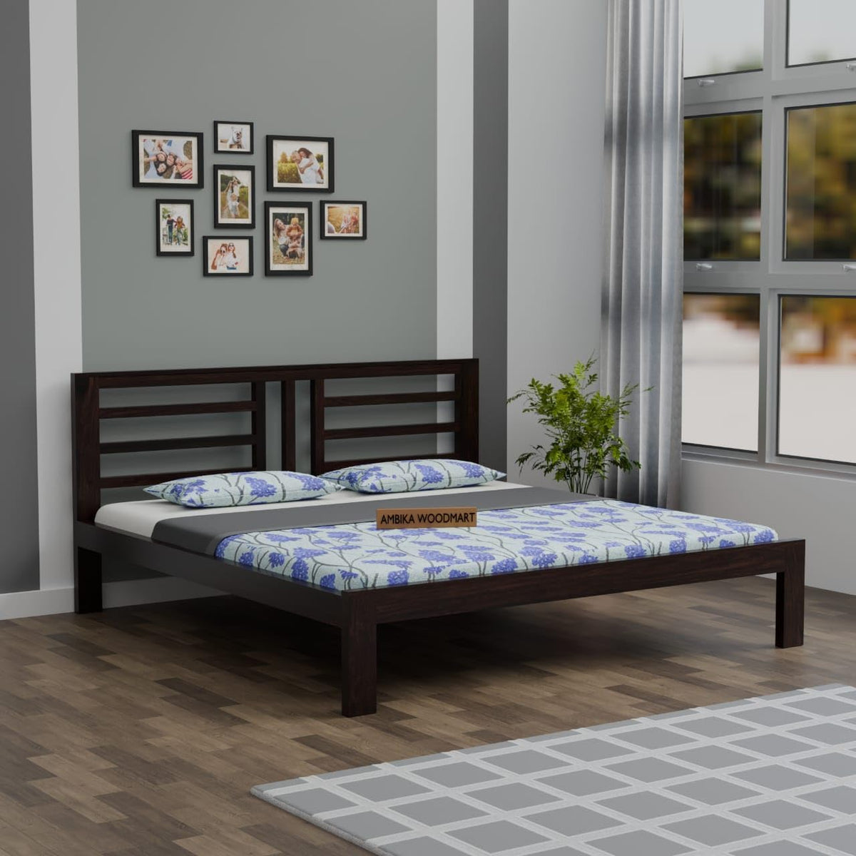 Sheesham Wood Bed without Storage | Ambica Woodmart – Ambica wood mart
