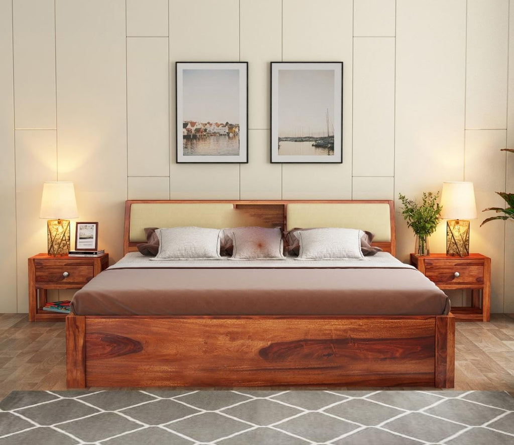 Natural | Ambica Woodmart Sheesham wood bed, natural, photo 25