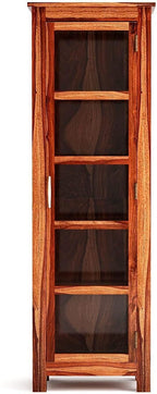 Mamon Wood Decor Sheesham Wood Multipurpose Book Shelf – Teak Brown
