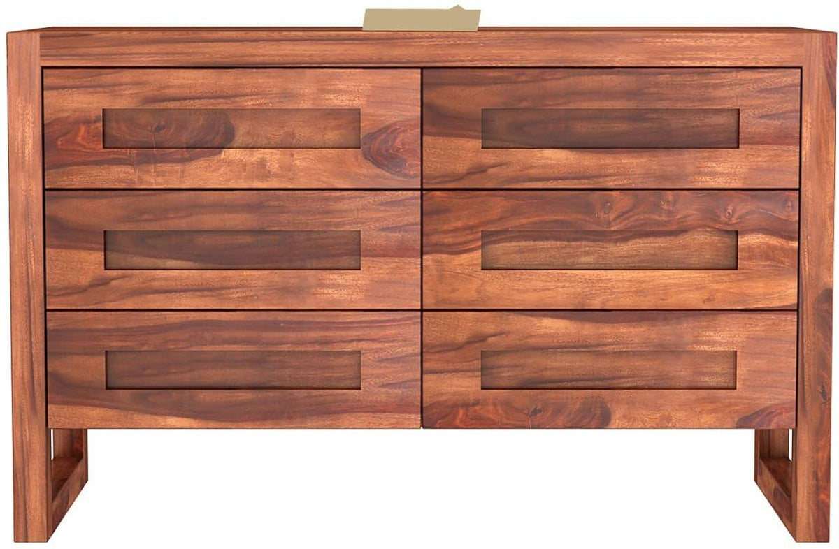 Ambica Woodmart Sheesham wood chest of drawers in teak finish, photo 4