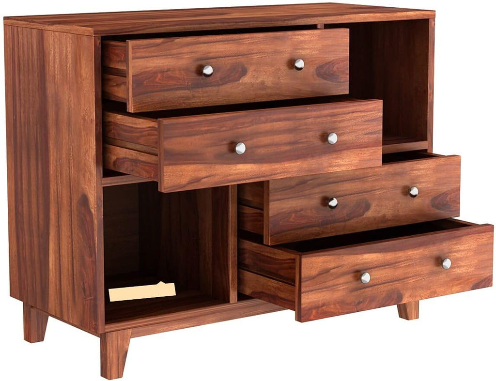 Honey | Ambica Woodmart Sheesham wood chest of drawers, honey, photo 10