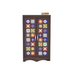 Mamon Wood Decor 2 Door Wardrobe with 2 shelves & hanging space – Ryan - Walnut