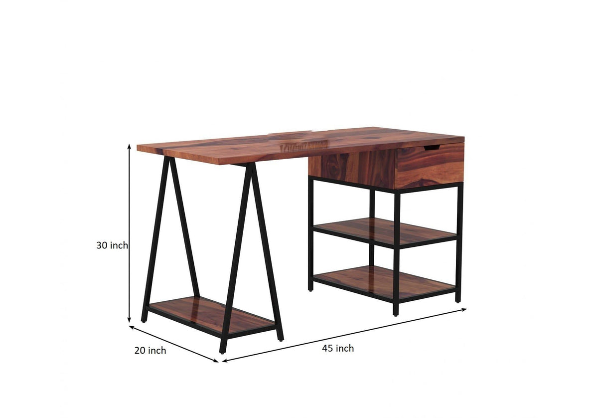 Reddish Brown | Ambica Woodmart Sheesham wood study table, reddish brown, photo 24