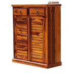 Mamon Wood Decor Wooden Shoe Cabinet for Living Room – Brown