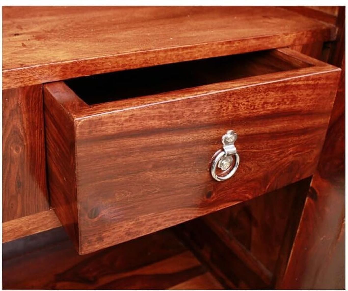 Mamon Wood Decor Sheesham Wood Wardrobe for Bedroom Modular Wooden