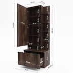 Mamon Wood Decor Solid Wood Dressing Table – Walnut Brown