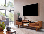 Mamon Wood Decor Sheesham Wood Modern TV Unit with Door and Shelf