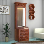 Mamon Wood Decor Solid Wood Dressing Table with Mirror and Storage