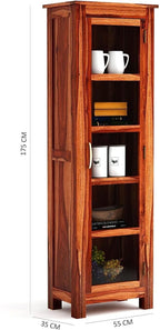 Mamon Wood Decor Sheesham Wood Multipurpose Book Shelf – Teak Brown