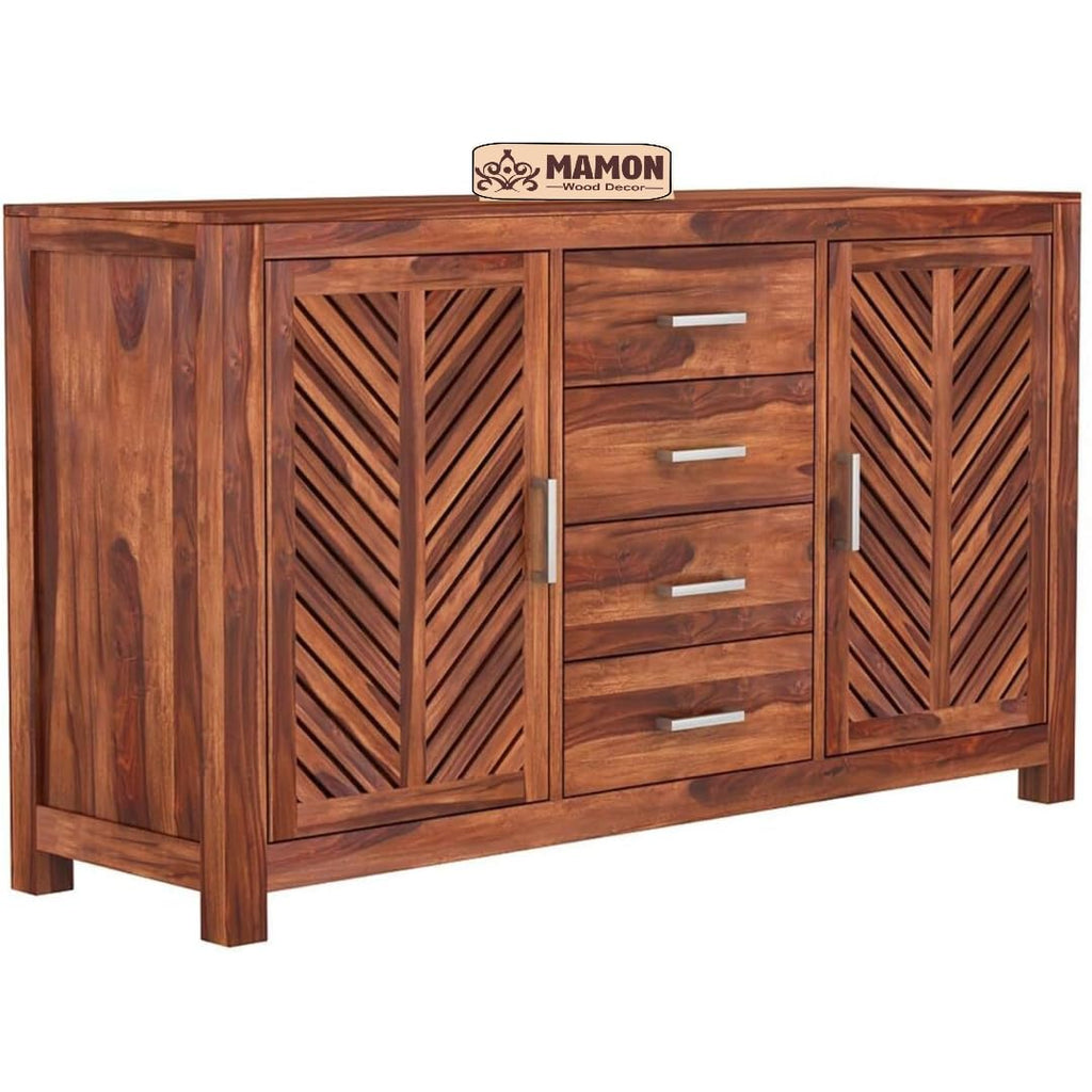 Mamon Wood Decor 4 Drawers and 2 Shelves Storage Wood Cabinet for Home