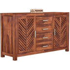 Mamon Wood Decor 4 Drawers and 2 Shelves Storage Wood Cabinet for Home