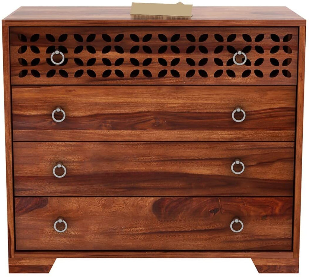 Ambica Woodmart Sheesham wood chest of drawers in brown finish, photo 5