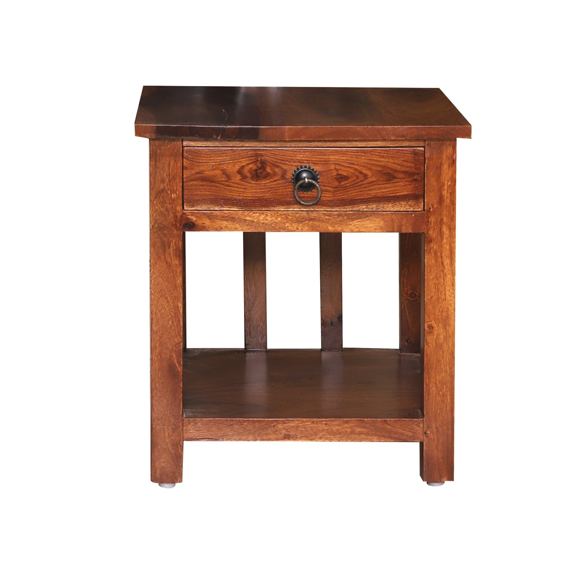 Mamon Wood Decor Sheesham Wood Bedside Table – Design 2