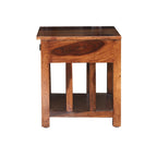 Mamon Wood Decor Sheesham Wood Bedside Table – Design 2