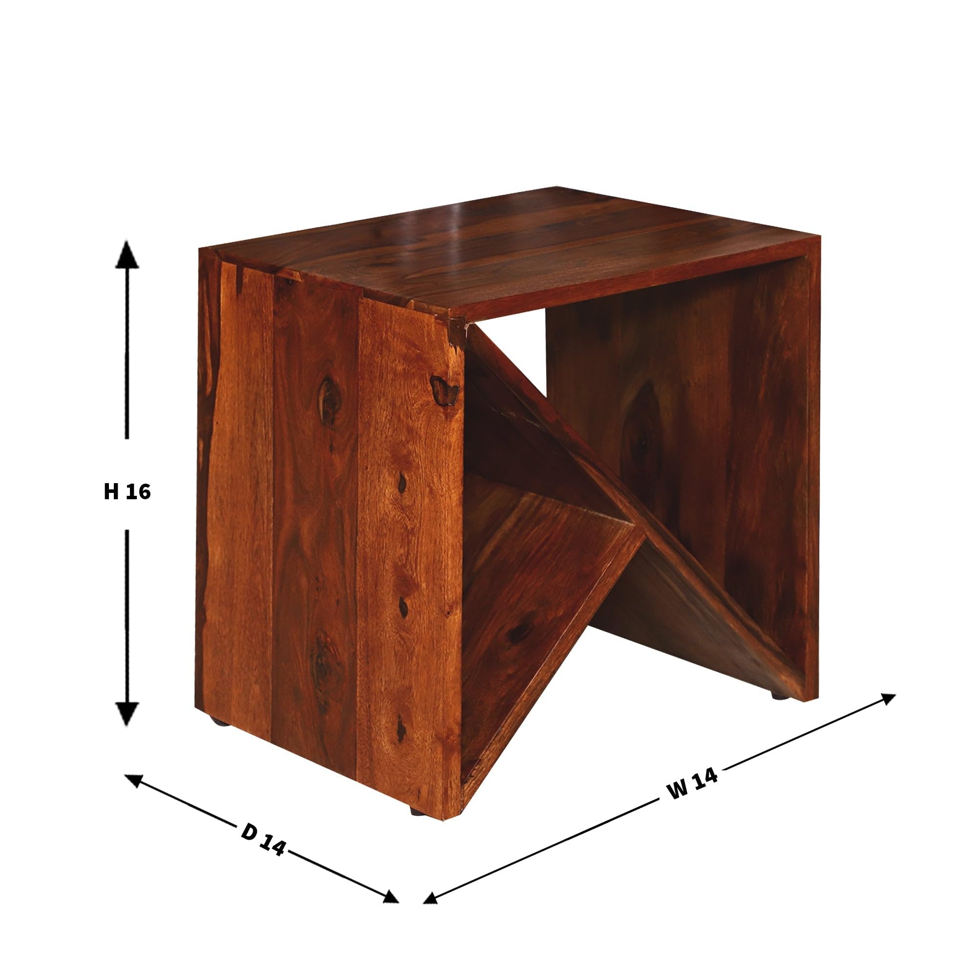 Mamon Wood Decor Sheesham Wood Bedside Table – Design 13