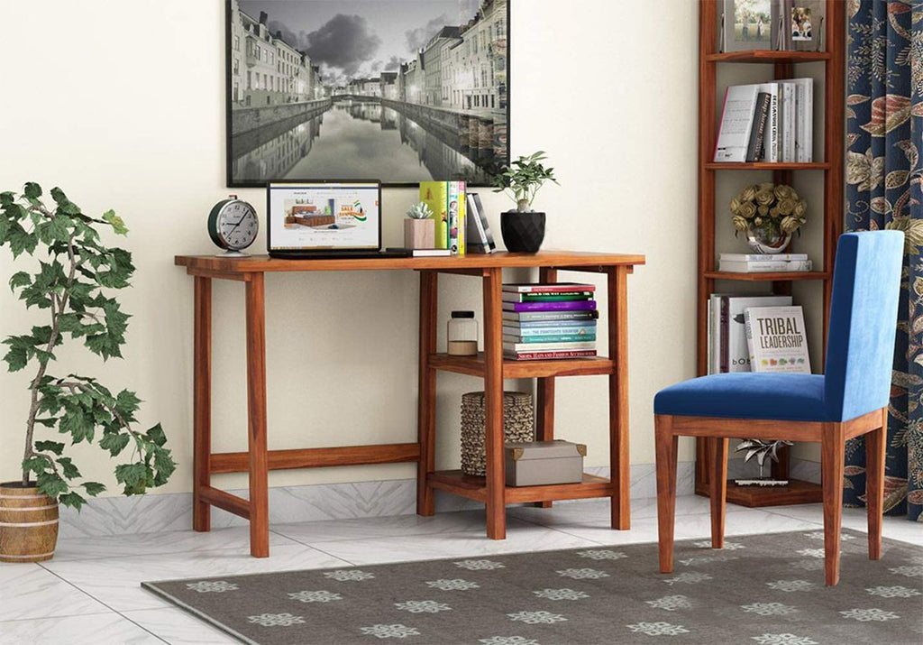 Ambica Woodmart Sheesham wood study table in honey finish, photo 1