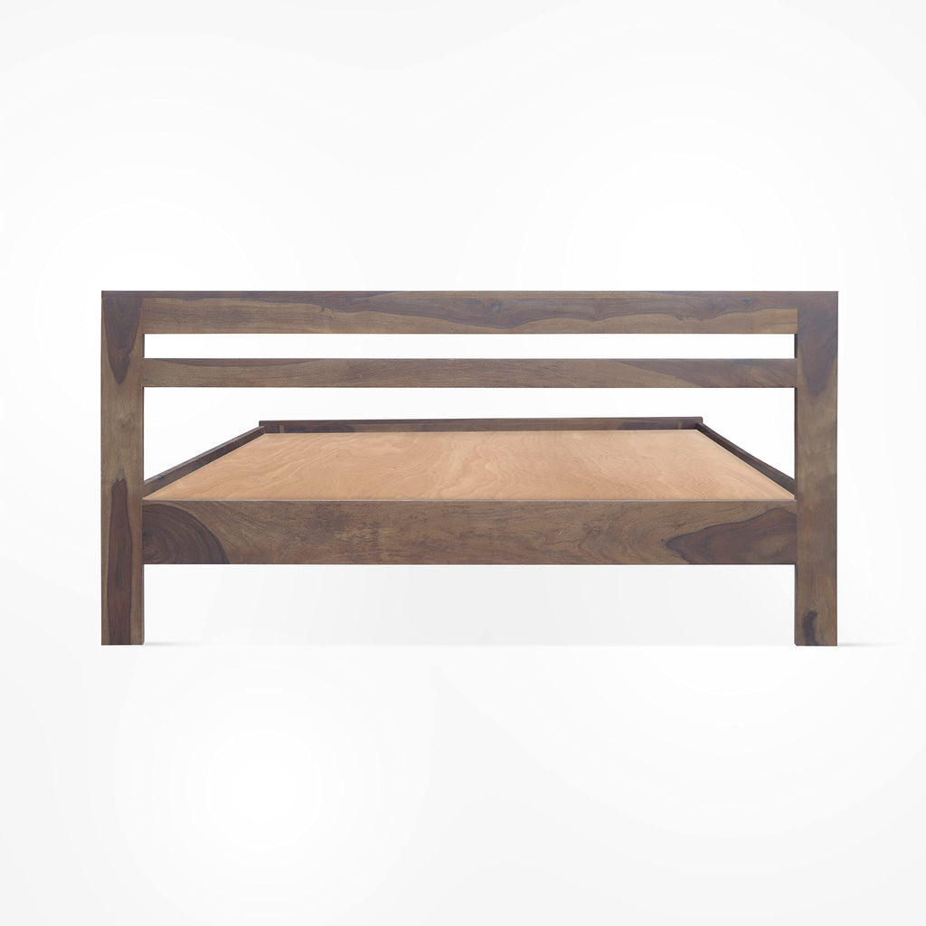 Light Walnut | Ambica Woodmart Sheesham wood bed, light walnut, photo 10