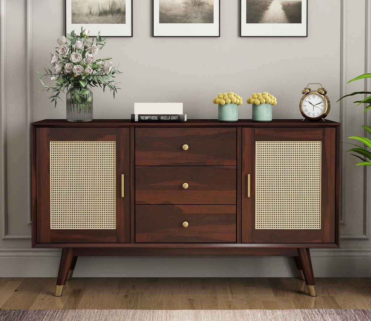 Dark Brown | Ambica Woodmart Sheesham wood chest of drawers, dark brown, photo 1