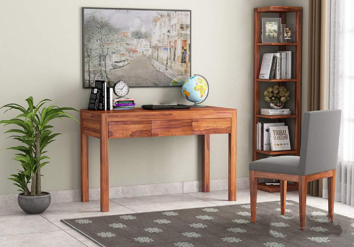 Ambica Woodmart Sheesham wood study table in honey finish, photo 1