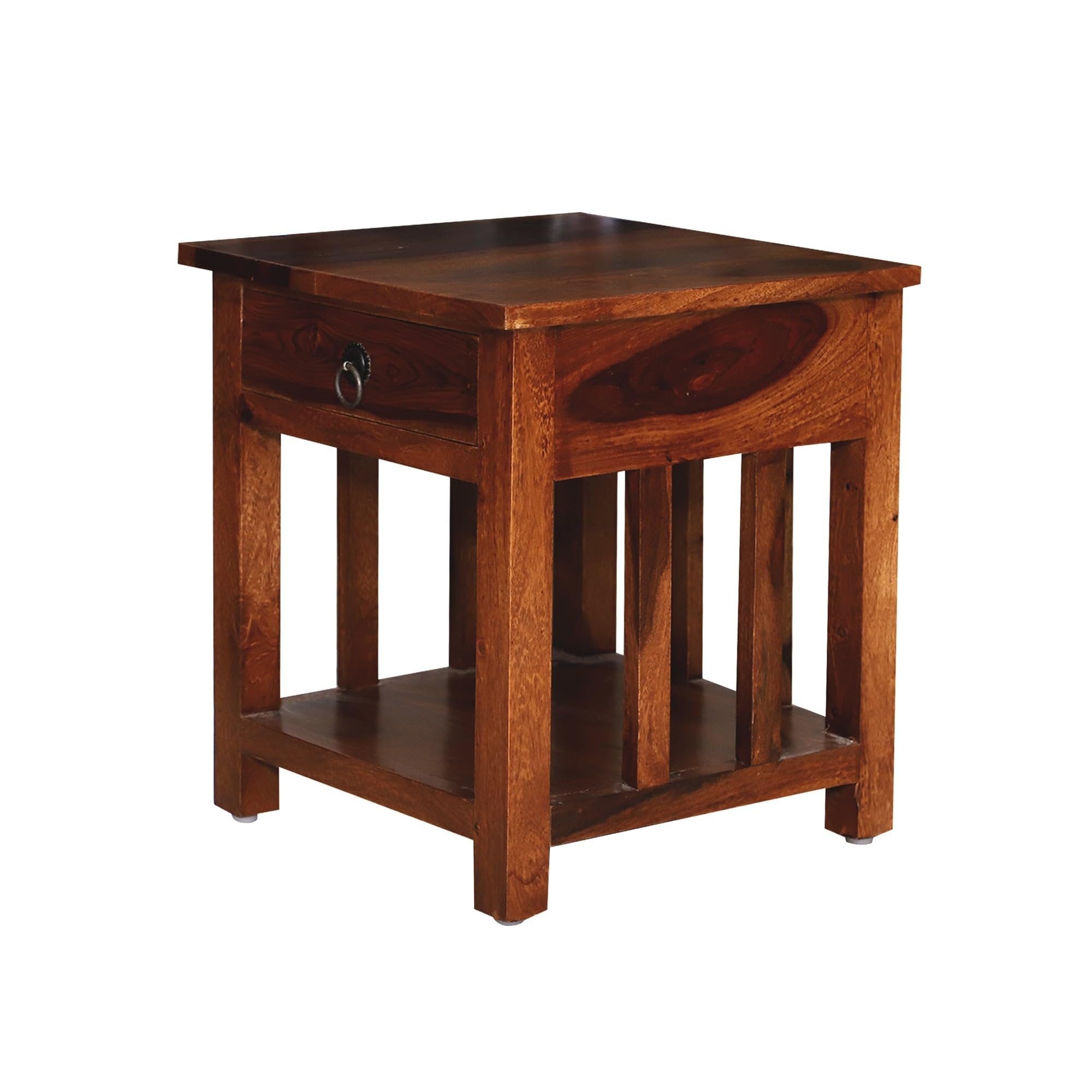 Mamon Wood Decor Sheesham Wood Bedside Table – Design 2