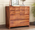 Ambica Woodmart Sheesham wood chest of drawers in brown finish, photo 1