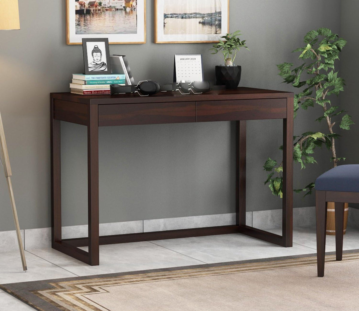 Walnut | Ambica Woodmart Sheesham wood study table, walnut, photo 6