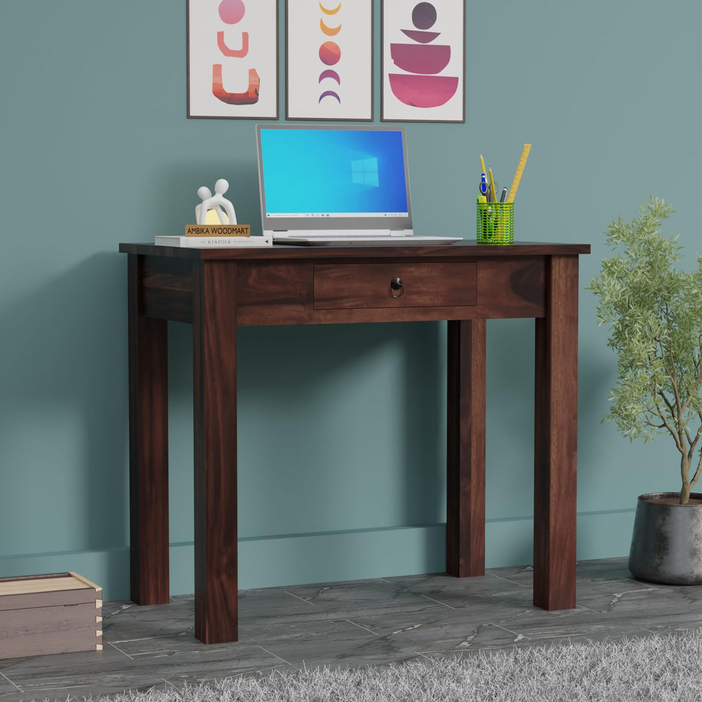 Ambica Woodmart Sheesham wood study table in walnut finish, photo 1