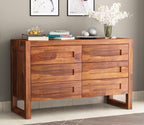 Ambica Woodmart Sheesham wood chest of drawers in teak finish, photo 1