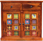 Mamon Wood Decor Free Standing Movable Tv Cabinet for Living Room