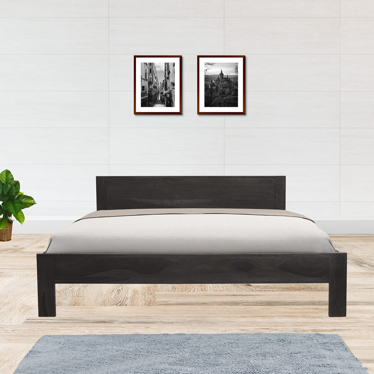 Walnut | Ambica Woodmart Sheesham wood bed, walnut, photo 11