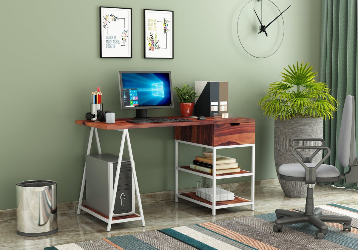 Teak | Ambica Woodmart Sheesham wood study table, teak, photo 6