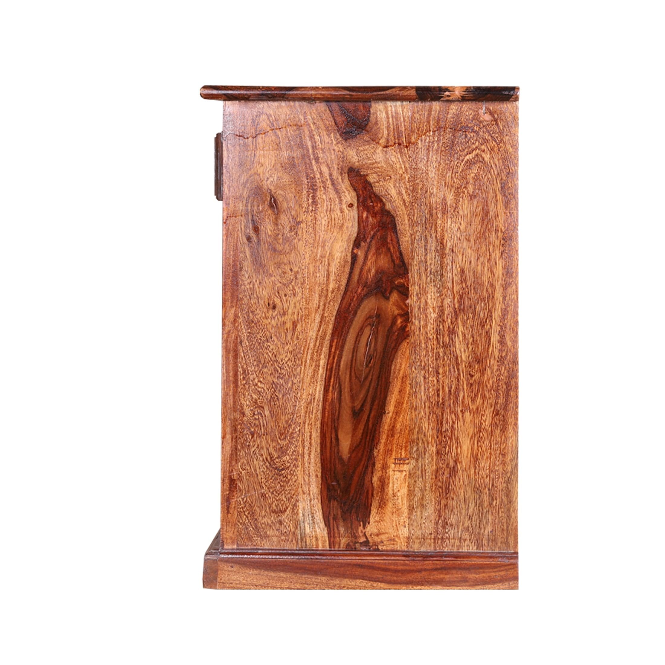 Mamon Wood Decor Sheesham Wood Bedside Table – Design 6