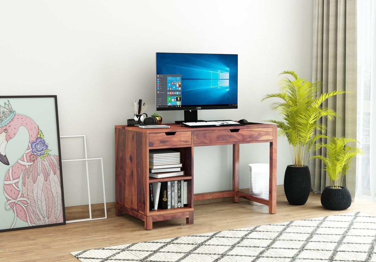 Honey | Ambica Woodmart Sheesham wood study table, honey, photo 6