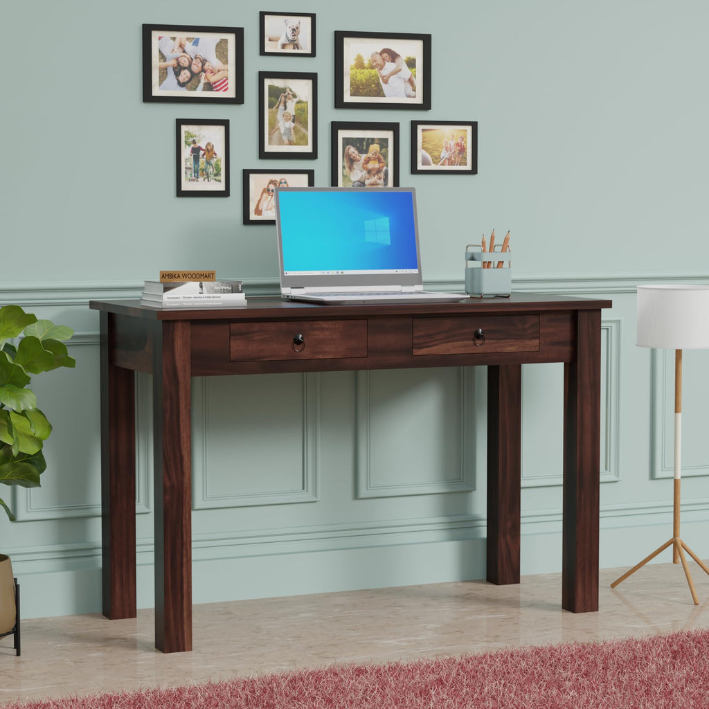 Ambica Woodmart Sheesham wood study table in walnut finish, photo 1
