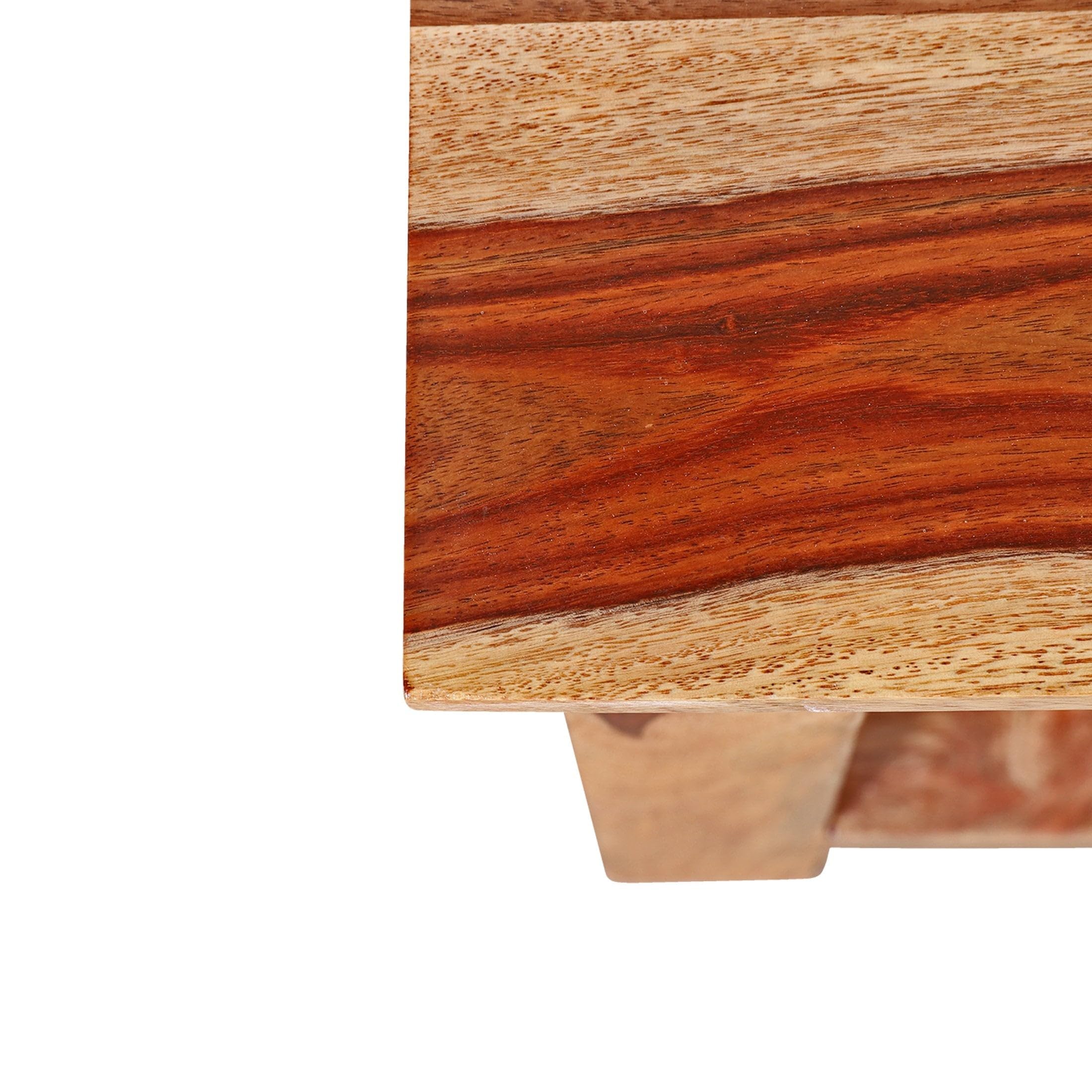 Mamon Wood Decor Sheesham Wood Bedside Table – Design 7